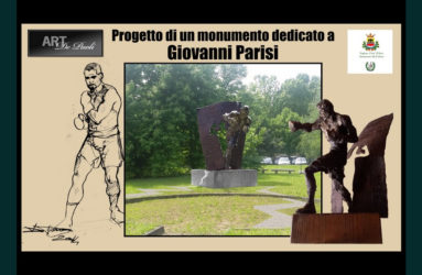 monumento dedicato a Giovanni Parisi realizzato da Antonio De Paoli a Voghera - fasi di realizzazione