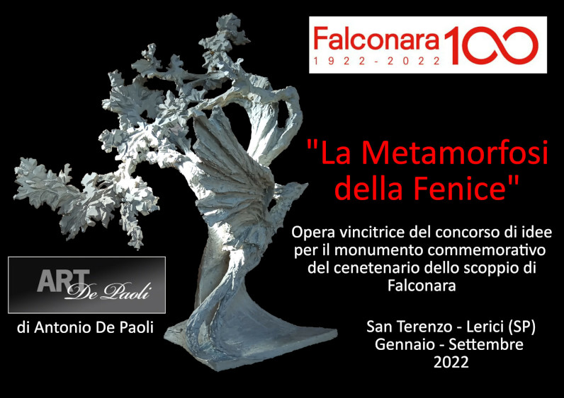 la metamorfosi della fenice - opera di Antonio De Paoli per il centenario dello scoppio di falconara
