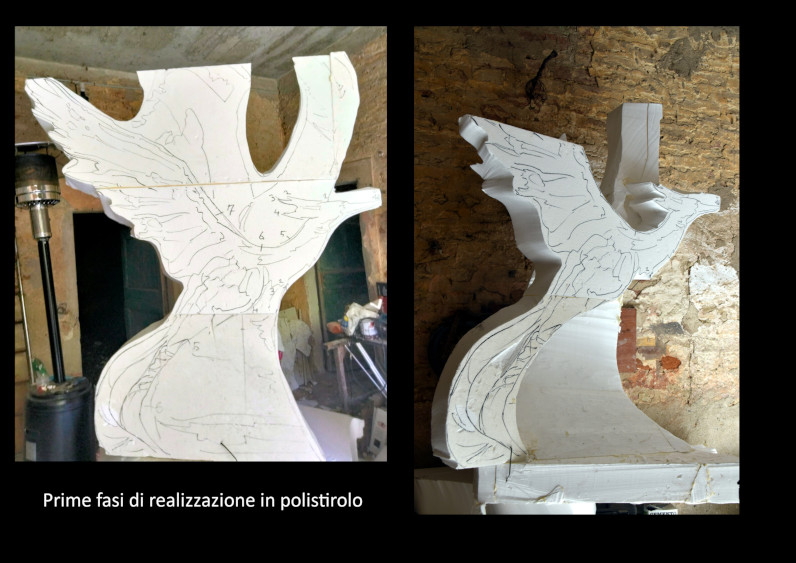 la metamorfosi della fenice - opera di Antonio De Paoli per il centenario dello scoppio di falconara