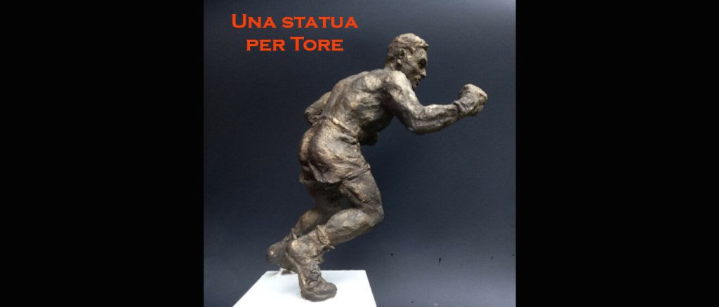 progressi della realizzazione della statua per Tore Burruni