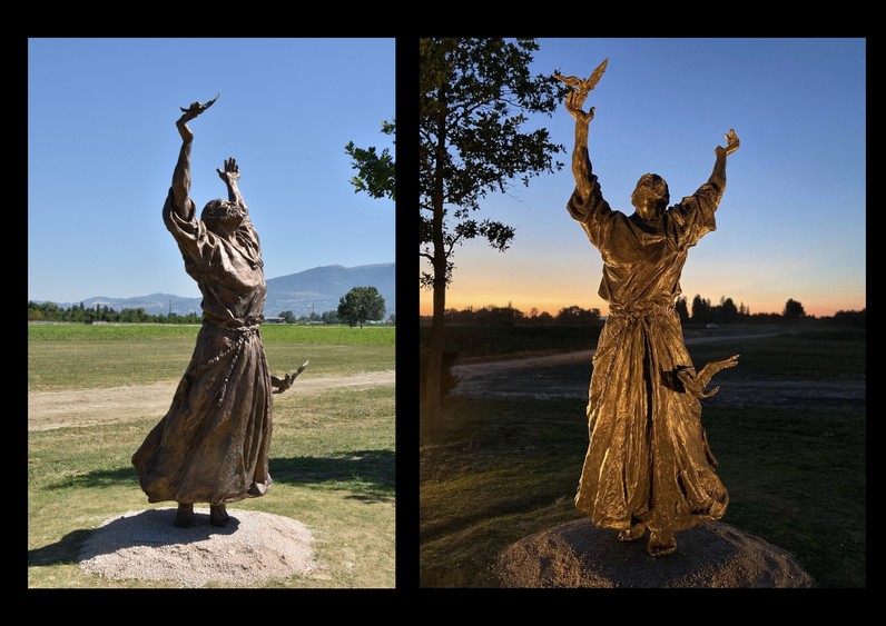 realizzazione statua di San Francesco a Piandarca