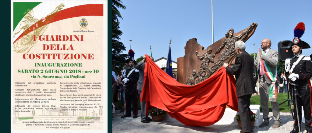 monumento realizzato da Antonio De Paoli dedicato alla resistenza
