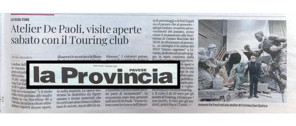 visita del Touring club presso lo studio di Antonio De Paoli